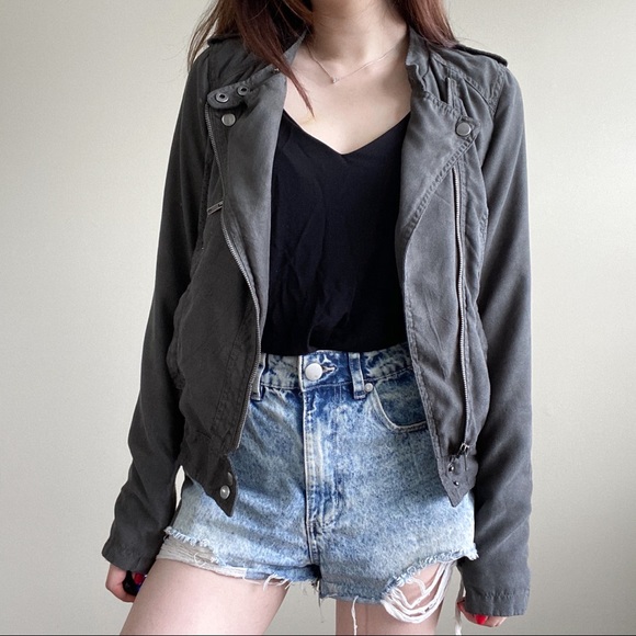Gray Moto Jacket - Picture 1 of 8